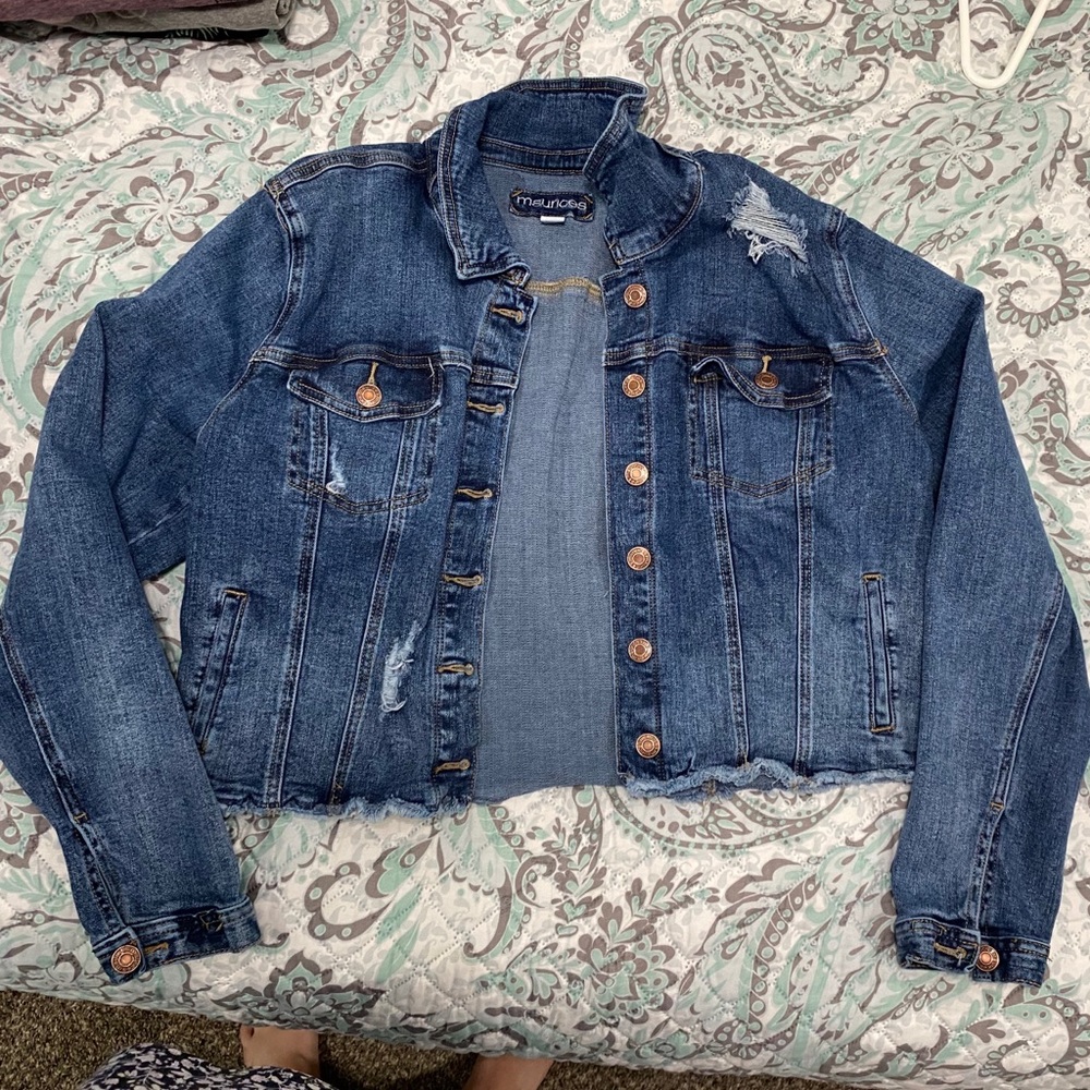 Blue jean crop jacket